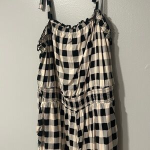 Torrid Black and White Gingham Romper